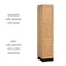 Salsbury Industries Wardrobe Locker, 16" W, 18" D, 76" H, (1) Wide, (3) Openings, Light Oak 13168LGT